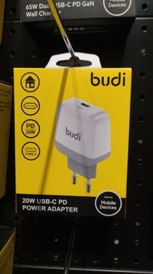 Сетевое зарядное устройство BUDI TYPE-C PD 20W BD-0020 фото